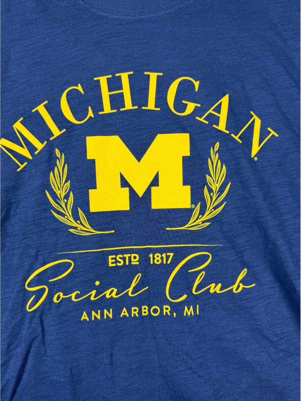 Pressbox Michigan Wolverines Social Club T-Shirt Size Small